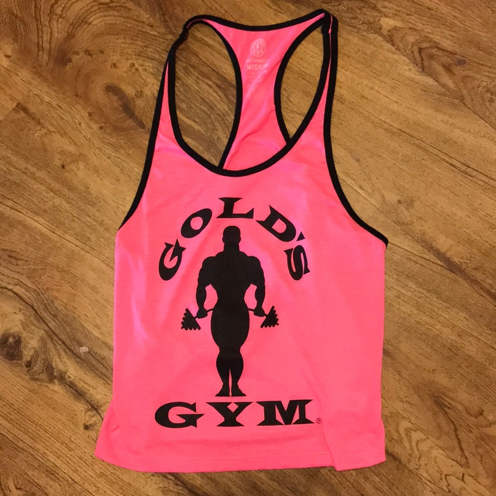 hot pink golds gym tank